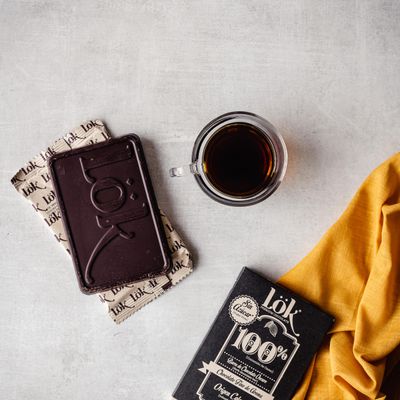 Lok Dark Chocolate Bar 100% Cacao | Fair Trade, Kosher, Gluten Free, Vegan, Bean-to-Bar, Sugar-Free, No Sugar Alcohol, No Artificial Sweetener, Keto Friendly, Low-Carb, Paleo | 3.0 Ounce 3 Pack