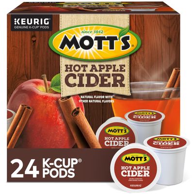 Keurig Mott&#39;s Hot Apple Cider, Keurig Single Serve K-Cup Pods, Flavored K Cups, 24 Count