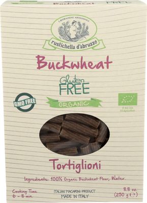 Rustichella d&#39;Abruzzo Organic Buckwheat Tortiglioni (Pack of 3), 250g Each - Gluten-Free Pasta with Distinct Buckwheat Flavor - Artisan Pasta from Italy