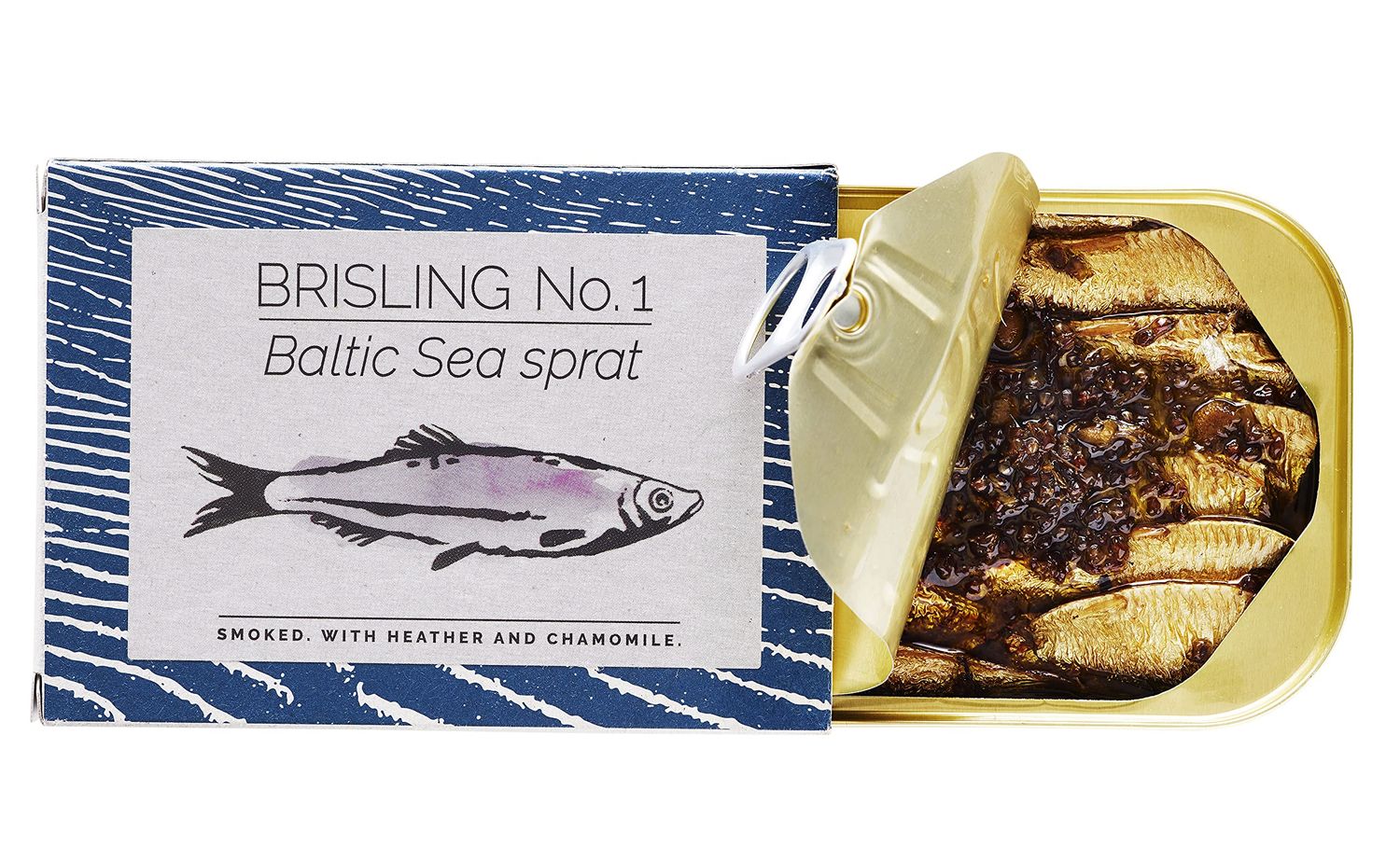 Fangst Brisling No. 1 | Tinned Nordic Sardines Smoked with Heather &amp; Chamomile | 1 x 100g Can
