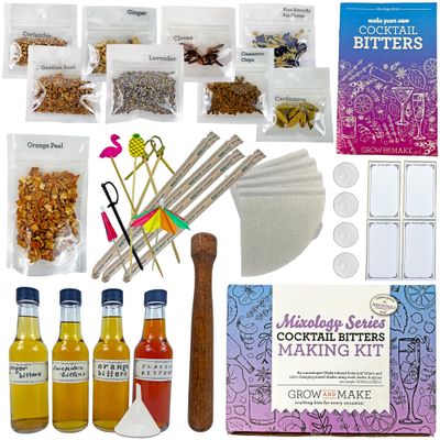 DIY COCKTAIL BITTERS Making Kit - Grow and Make Mixology Series color changing cocktails and customized mocktails become Your Own Drink Master