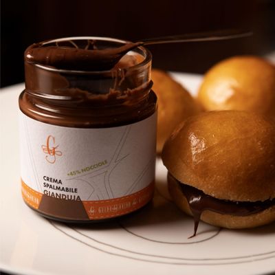 Guido Gobino Crema Gianduja - Premium Italian Chocolate Hazelnut Spread, 220g - Gourmet, Silky Smooth Texture