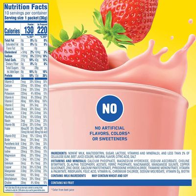 Carnation Breakfast Essentials Complete Nutritional Drink Strawberry 1.26 oz. Packet 60 Ct