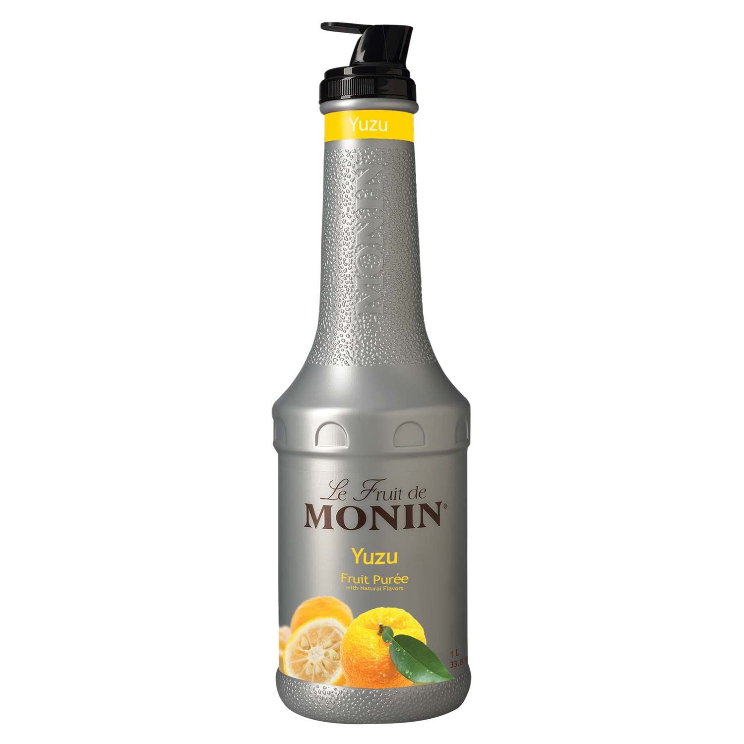 Monin - Yuzu Pure, Sweet &amp; Tangy Citrus Flavor, Great for Teas, Sodas, Cocktails, &amp; More, Natural Flavors, No Artificial Sweeteners or Ingredients, Gluten-Free, Vegan, Non-GMO, Clean Label (1 Liter)