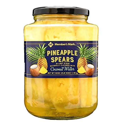 Member&#39;s Mark Pineapple Spears in Coconut Water (42 Ounce), 2.6 Pound (Pack of 1)