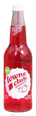 towne club strawberry soda with other natural flavors 16 fl oz Glass Bottle (pack of 12)