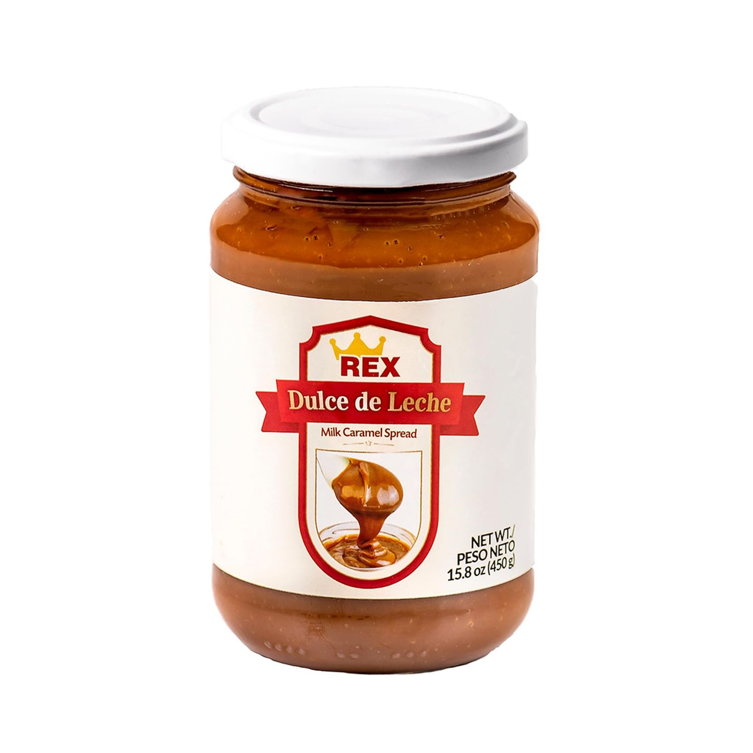 Rex Dulce de Leche Milk Caramel Spread, 15.8 oz | NON-GMO | Imported from Spain