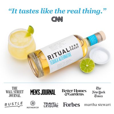RITUAL ZERO PROOF Tequila Alternative | Award-Winning Non-Alcoholic Spirit | 25.4 Fl Oz (750ml) | Zero Calories | Sustainably Made in USA | Make Delicious Alcohol Free Cocktails