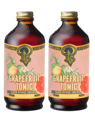 Portland Syrups Grapefruit Tonic Syrup - Craft Delicious Cocktails, Mocktails, Tea, Soda, Coffee Drinks, and More - 12 oz with 24 Servings (Pack of 2)