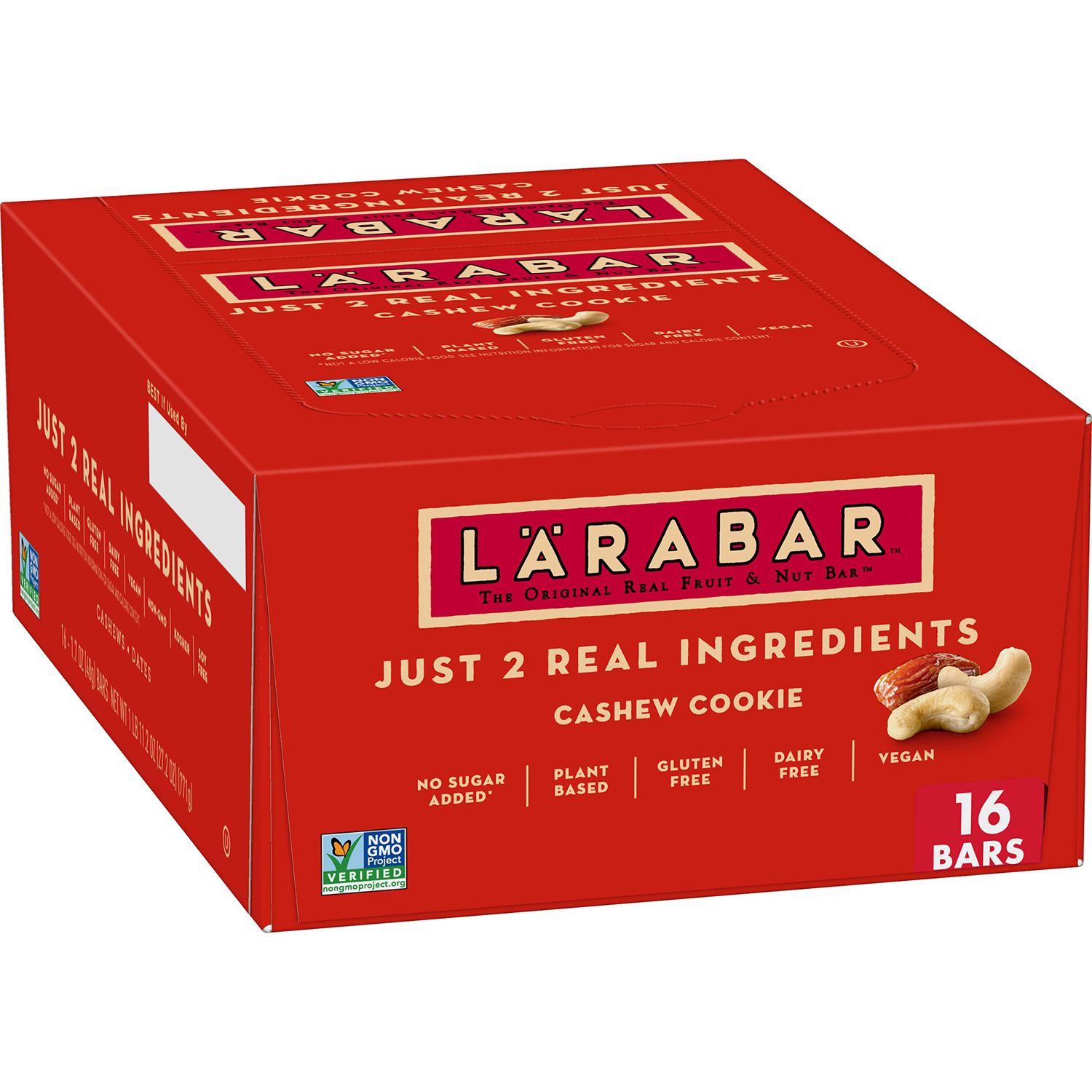 Larabar Cashew Cookie, Gluten Free Vegan Fruit &amp; Nut Bar, 1.7 oz Bars 16 Ct