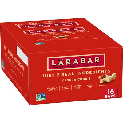 Larabar Cashew Cookie, Gluten Free Vegan Fruit &amp; Nut Bar, 1.7 oz Bars 16 Ct