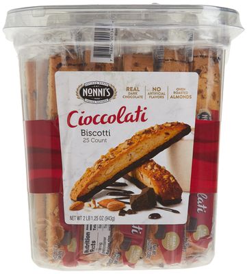 Nonni's Biscotti Value Pack with Larger Cookies, Cioccolati, Red, Cioccolati Roasted Almond, 33.25 oz