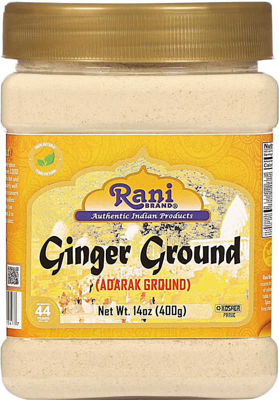 Rani Ginger (Adarak) Powder Ground, Spice 14oz (400g) PET Jar ~ All Natural | Vegan | Gluten Friendly | NON-GMO | Kosher | Indian Origin