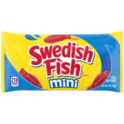 SWEDISH FISH Mini Soft &amp; Chewy Candy, Bulk Candy, 24 - 2 oz Bags
