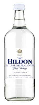 Hildon - Gently Sparkling Natural Mineral Water, 25.3 fl oz (12 Glass Bottles)