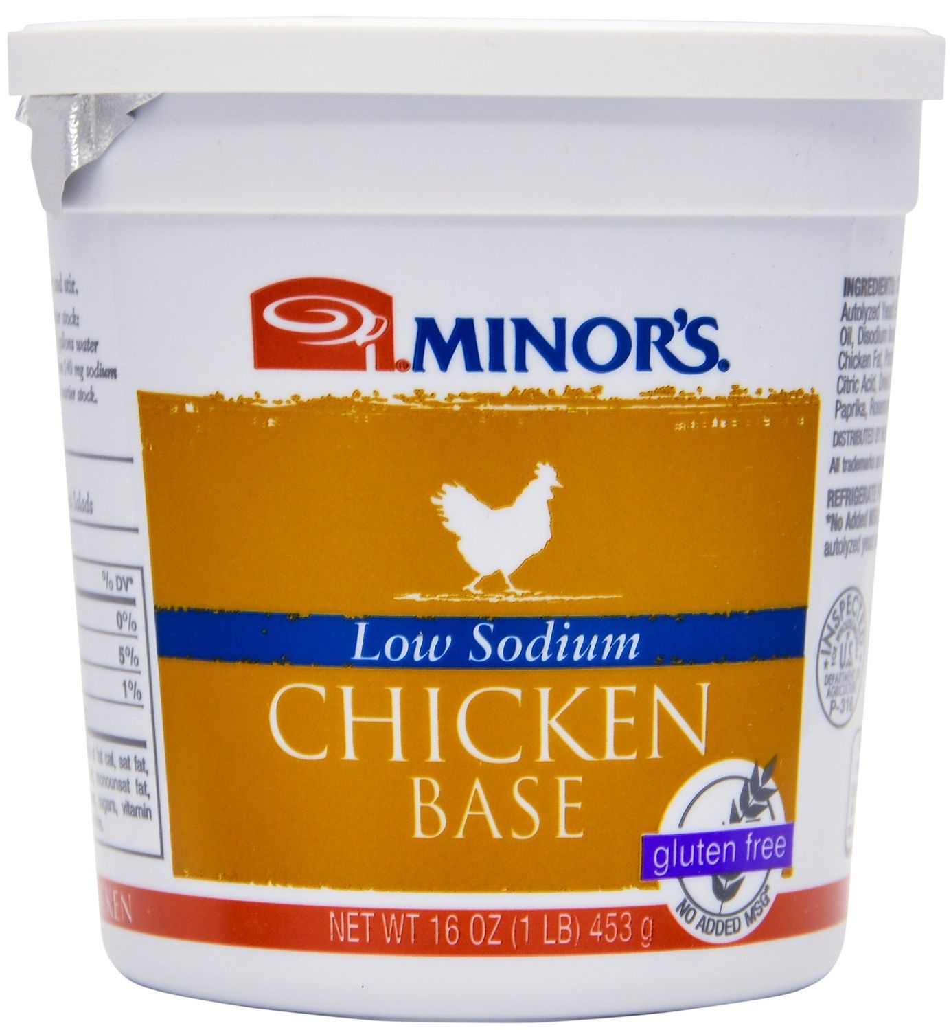 Minor&#39;s Chicken Base, Low Sodium, 16 Ounce