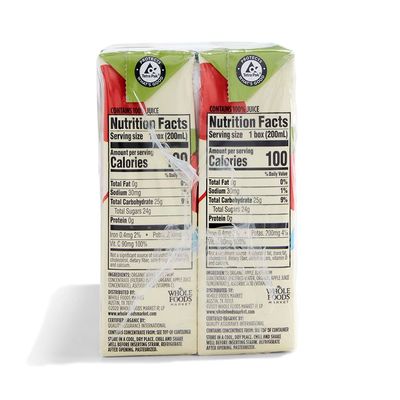 365 by Whole Foods Market, Organic Apple Juice Multipack, 6.75 Fl Oz
