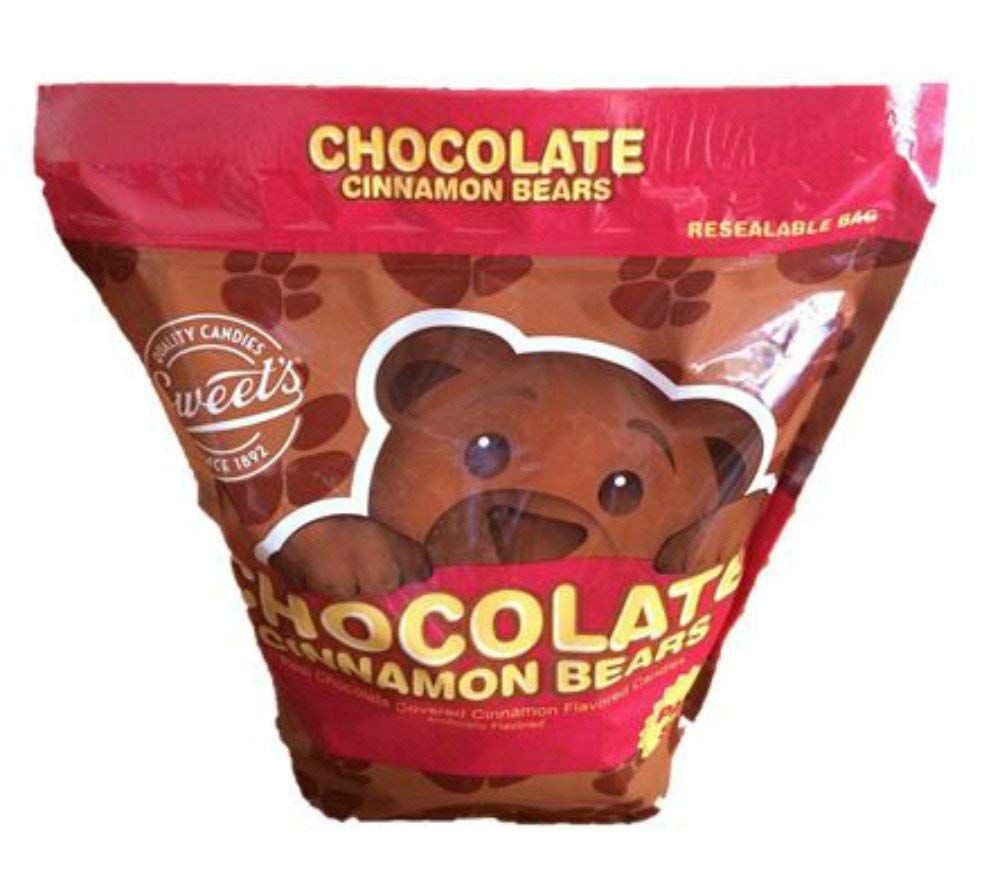 Sweet Candy Company Chocolate Covered Cinnamon Gummy Bears - Real Milk Chocolate, Gourmet Cinnamon Candy, Gluten Free Gummies for Kids and Adults, Kosher - 42 oz Resealable Bag (Pack of 1)
