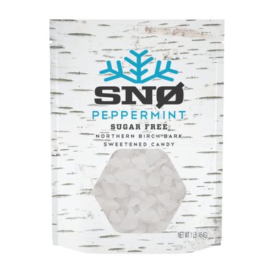 Peppermint KETO Xylitol Candy Chips - SN 1LB Bag - Sugar-Free Candy With Only 2 Ingredients | Low Carbs, Diabetic-Friendly, Non-GMO, Vegan, GF &amp; Kosher | Purest candy in the world!