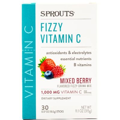 Sprouts Mixed Berry Fizzy Vitamin C Drink Mix Case 30 Count