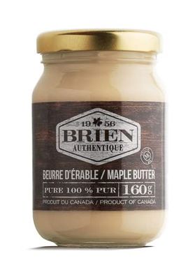 Brien Maple Butter | Soft Spreadable Maple Cream | Vegan, Paleo Maple Butter Contains No Milk | Made With Grade A Pure Maple Syrup (5.6 Oz)
