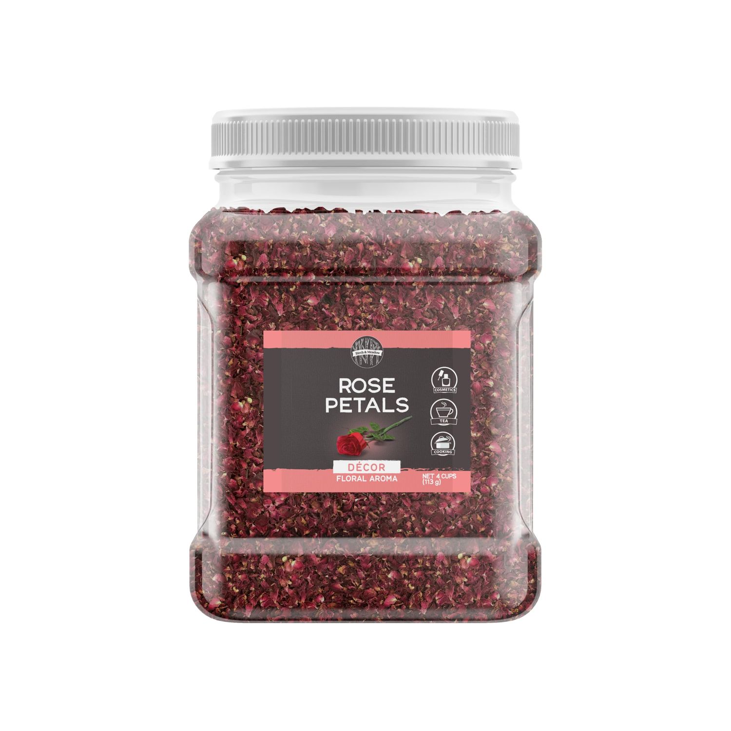 Birch &amp; Meadow 4 Cups of Rose Petals, Edible, Teas, Soaps