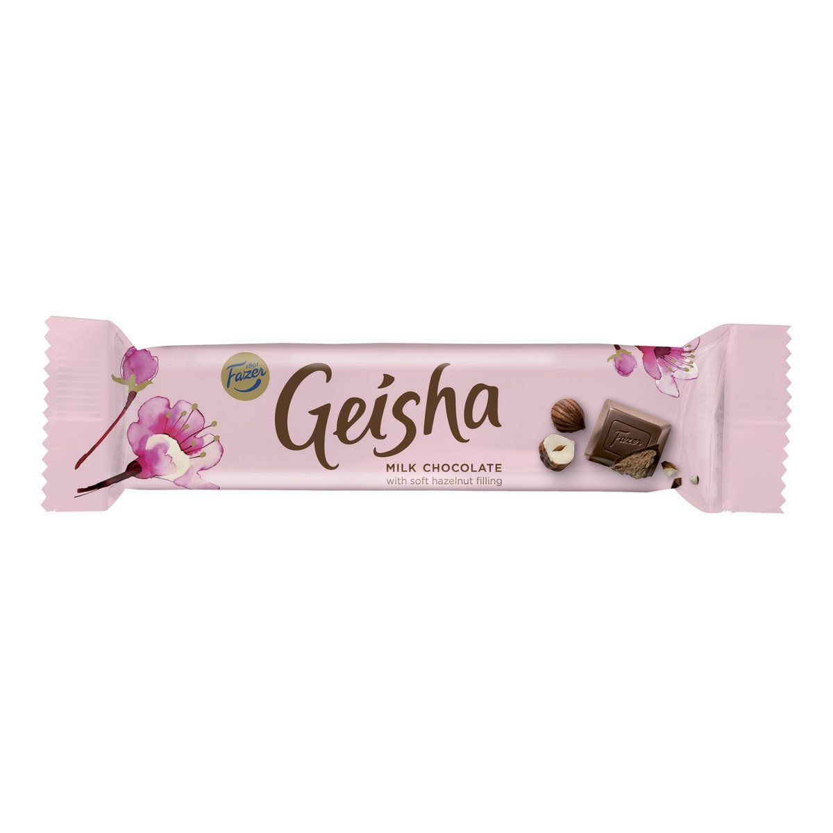 5 Bars x 37g of Fazer Geisha - Original - Finnish - Milk Chocolate with Soft Hazelnut Filling