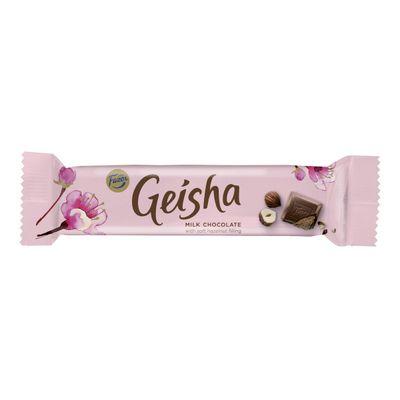 5 Bars x 37g of Fazer Geisha - Original - Finnish - Milk Chocolate with Soft Hazelnut Filling