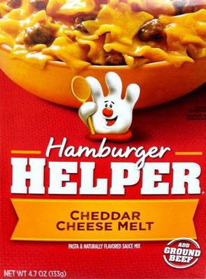 Betty Crocker CHEDDAR CHEESE MELT Hamburger Helper 4.7oz (2 Pack)