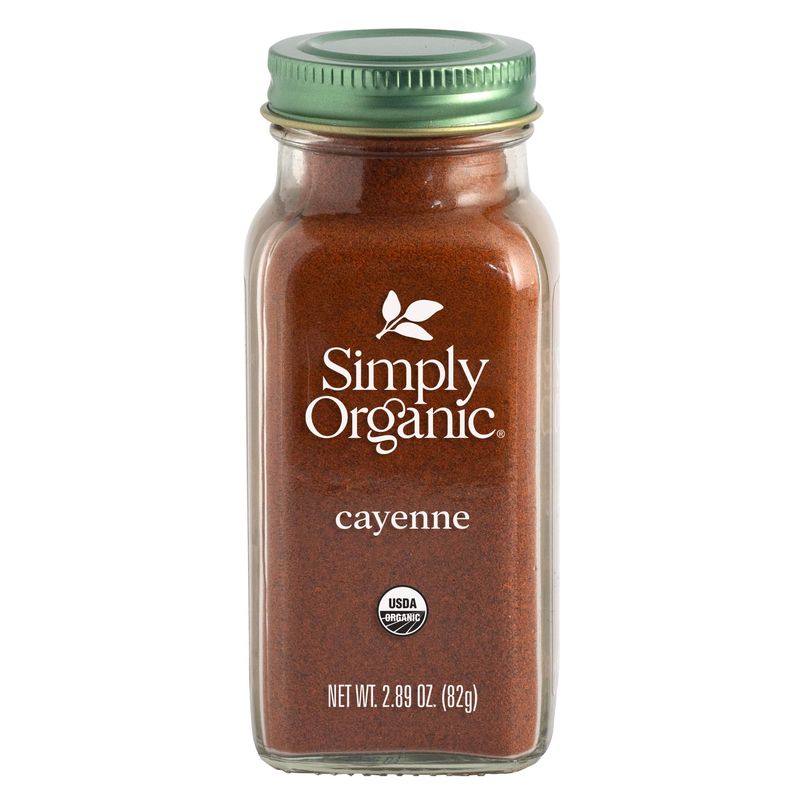 Simply Organic Cayenne Pepper, 2.89 Ounce, Pure, Organic Cayenne Peppers, No GMO&#39;s, Kosher Certified