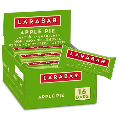 Larabar Apple Pie, Gluten Free Vegan Fruit &amp; Nut Bar, 1.6 oz Bars, 16 Ct