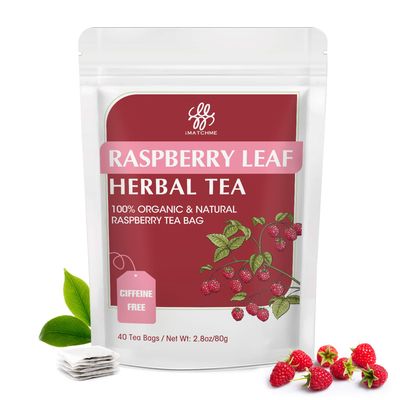 iMATCHME Raspberry Tea for Childbirth &amp; Support Menstrual and Digestion Support, Raspberry Leaf Tea, No Caffeine, Non-GMO, 40 Tea Bags
