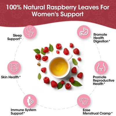 iMATCHME Raspberry Tea for Childbirth &amp; Support Menstrual and Digestion Support, Raspberry Leaf Tea, No Caffeine, Non-GMO, 40 Tea Bags