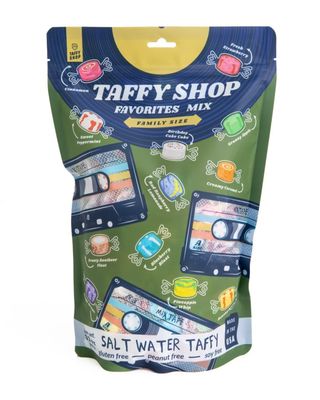 Taffy Shop Favorites Mix Salt Water Candy, Assorted Bulk Flavors of Saltwater Taffy, Unique Themed Gourmet Taffy - Family (32oz)