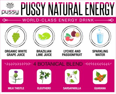 Pussy Natural Energy Drink 12 Pack
