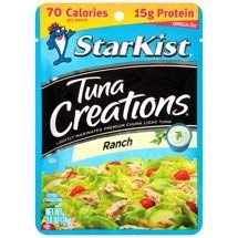 6 Pouches of StarKist Tuna Creations, Ranch, 2.6 Oz ea