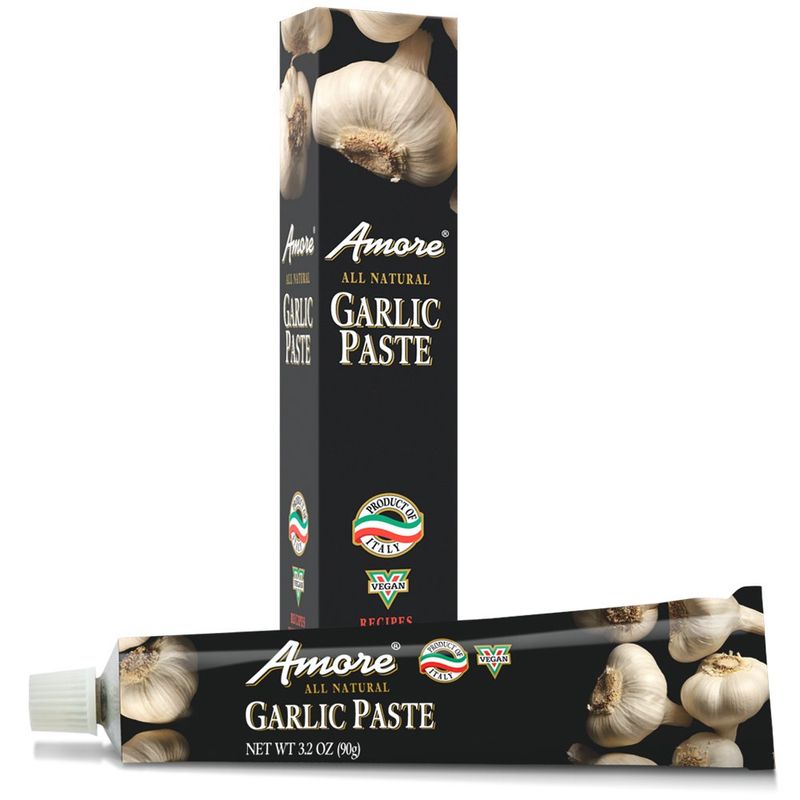 Amore Paste Garlic, 3.2-Ounce Tubes (Pack of 6)