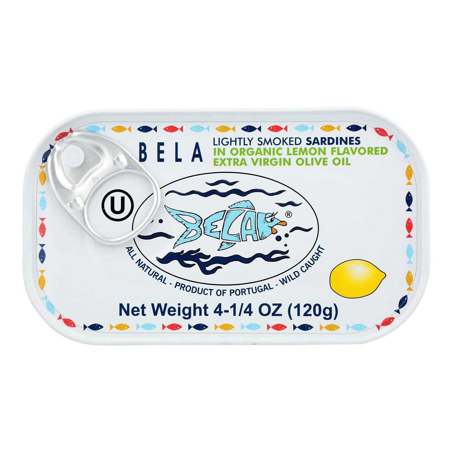 Bela Lightly Smoked Sardines in Organic Lemon Flavored Extra Virgin Olive Oil  12 pack