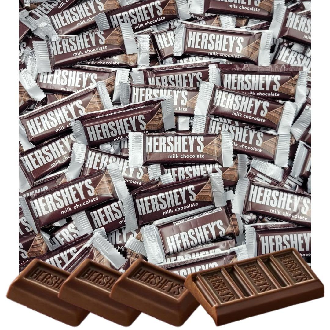 Snack Size Candy Bar - 1.5 Pound of Individually Wrapped Pieces - Bulk Party Pack of 50 Fun Size Chocolate Candy Bars - Milk Chocolates (Pack of 1)