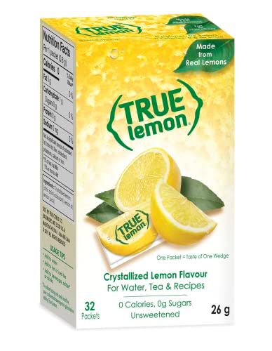 True Lemon - Crystallized Lemon For Water, Tea - Single-Serve Packets - Water Enhancer - 32-count