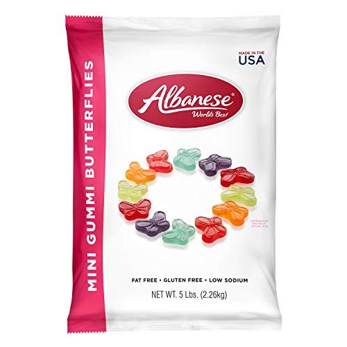Albanese World&#39;s Best Mini Gummi Butterflies, 5lbs of Candy (Pack of 1)