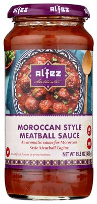 Al Fez Moroccan Meatball Tagine Sauce, Gluten Free, Vegetarian, No Artificial Flavors or Preservatives 3 PK 15.8 oz, Packing May Vary