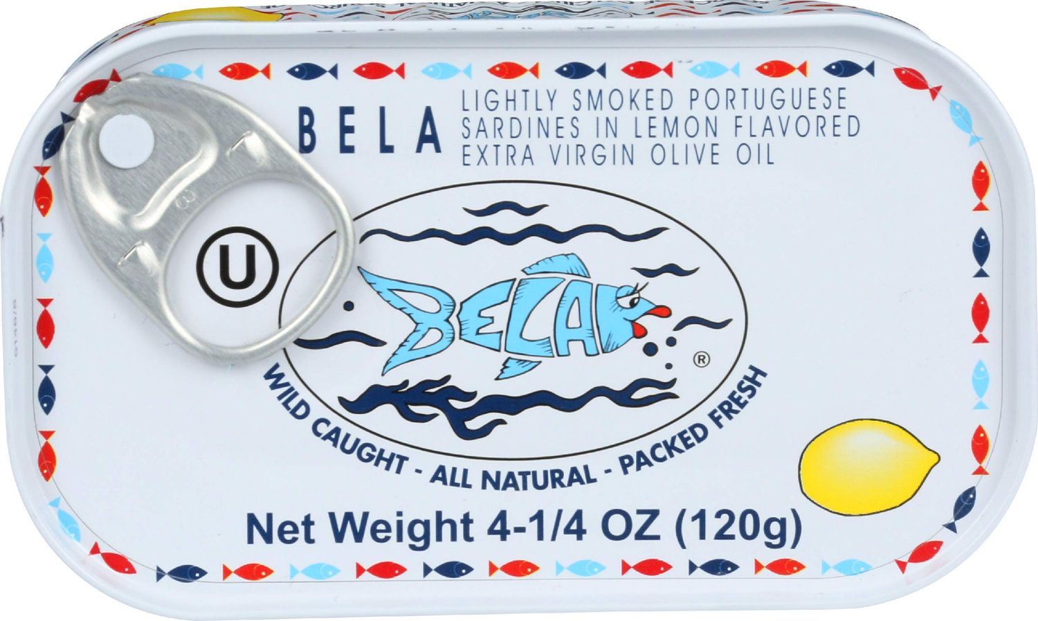 Bela Lightly Smoked Sardines in Organic Lemon Flavored Extra Virgin Olive Oil