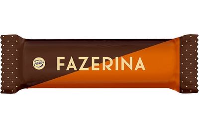 5 Bars x 37g of Fazer Fazerina - Original - Finnish - Milk Chocolate with Orange Truffle filling