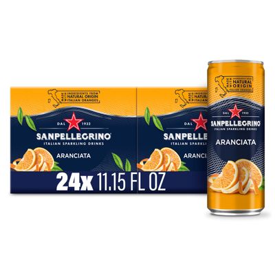 Sanpellegrino Italian Sparkling Drink Aranciata, Sparkling Orange Beverage, 6 Count(Pack of 4)