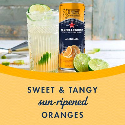 Sanpellegrino Italian Sparkling Drink Aranciata, Sparkling Orange Beverage, 6 Count(Pack of 4)