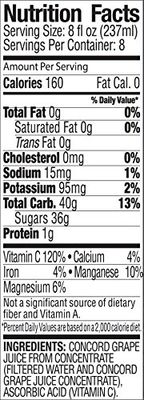 Langers 100% USA Grown Juice, Concord Grape, 64 Ounce (Pack of 8)