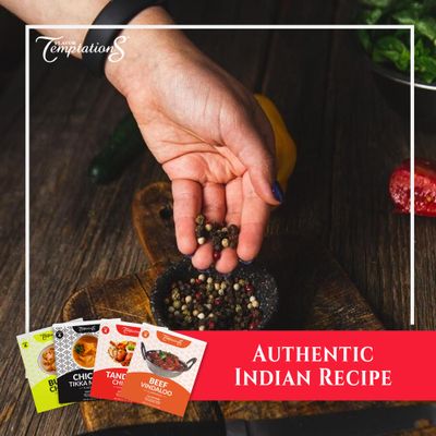 CHICKEN TIKKA MASALA, BUTTER CHICKEN, TANDOORI CHICKEN, BEEF VINDALOO INDIAN FOOD SPICES Beginner Seasoning Set by Flavor Temptations. Gluten free, Salt free. 4 Packs (Total 16 Servings)