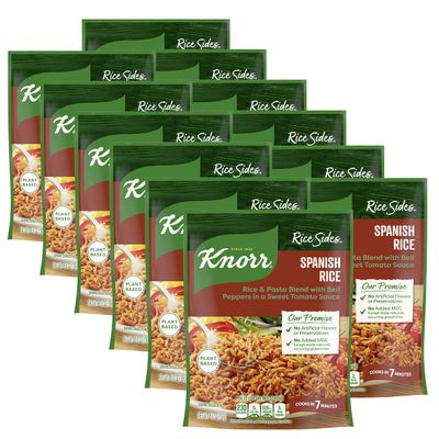 Knorr Rice Sides 12 Count Spanish Rice For a Tasty Rice Side Dish No Artificial Flavors or Preservatives 5.6 oz