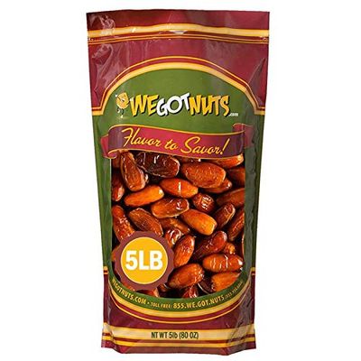 5 Pounds Of Dates Pitted (80oz) No Added Sugar, Non GMO, Kosher Certified,Healthy Snack for Kids &amp; Adults